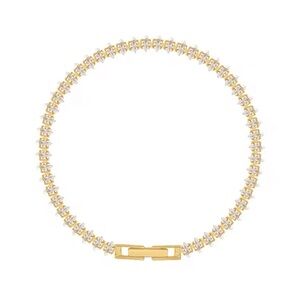 . ✨ Marquise Tennis Bracelet – Gold Tone • Sparkly Stones • 6.5” ✨